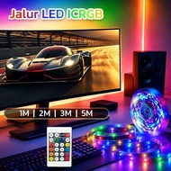 ICRGB LED TV Backlight Strip (1/2/3/5m) with 24-Key Remote – Flexible, Self-Adhesive Ambient Decorat