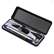 2 in 1 Otoscope and Eyes Diagnostic Tool Kit with LED Light 4mm Replaceable Ear Tips Portable Stainl