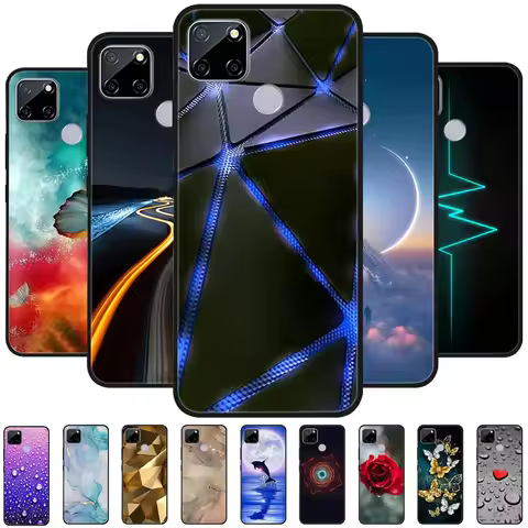 For Realme C25s C25 Case Silicone Soft TPU Cool Phone Cover for Realme C21 C21Y C25 C25s Cases Realm