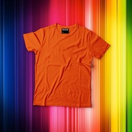 Basic Cotton Plain Orange T-Shirt Baju Kosong