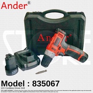 Ander 12V Li-ion Cordless Battery Drill (Tool Charger and 2x Batteries)