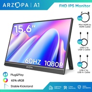 ARZOPA Portable Monitor A1- 15.6'' FHD 1080P, Ultra-Slim Portable Laptop Monitor with Kickstand - IP