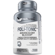 Herbtonics Foli Tonic Hair Growth Vitamins 60 Capsules for Women & Men - with Biotin 10000mcg, DHT B