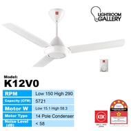 K12VO / K15V0 White (48"/60") KDK 3 Blade Ceiling Fan Regulator Type