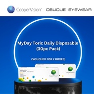 [Obliqueeyewear] COOPER VISION MYDAY TORIC DAILY (30PCS) 2 BOXES VOUCHER [REDEEM IN STORE]