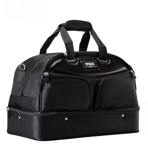 Authentic Golf Clothing Bag Men's Double-decker All-black Clothing Bag Super Large Capacity High-end