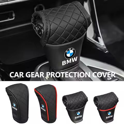 Car Gear Shift Cover Leather Shift Lever Gearbox Knob Protector For BMW M3 M5 X3 E93 F10 F20 F30 F40