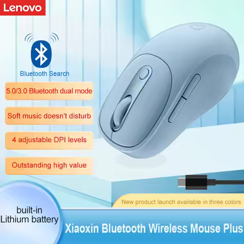 Mouse Xiaoxin Plus Bluetooth Wireless Mouse Sky Blue Bluetooth Dual-Mode Mouse Silent Office Mouse R
