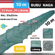 COD PERANGKAP BUBU NAGA PANJANG 10 M JARING IKAN UDANG LOBSTER KEPITING MODEL PANJANG