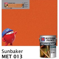 SINAR NIPPON METALLIC GLOSS PAINT 1 LITER FOR WOOD & METAL / MASONRY WALL - MET013 SUNBAKER/ CAT MIN
