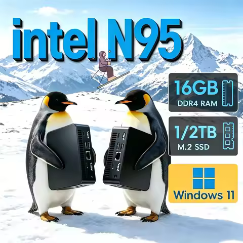 Laptop Powerful Intel N95 Core Mini Host Large Memory SSD Win11 Home Office PC