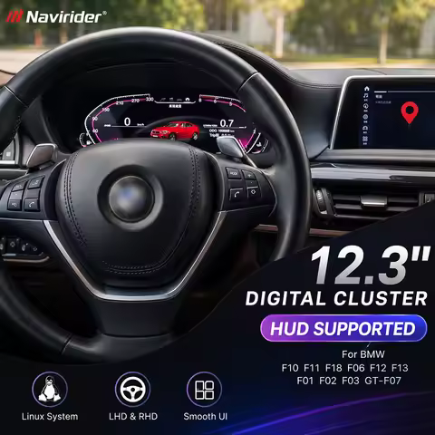 T 12.3" Full LCD Digital Instrument Cluster For BMW F10 F11 F25 F26 F15 F16 F01 F02 F18 Virtual Cock