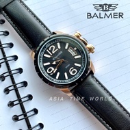 *Ready Stock*ORIGINAL Balmer 7956G-BRG-4 Quartz Black Genuine Leather Black Dial Water Resistant Men