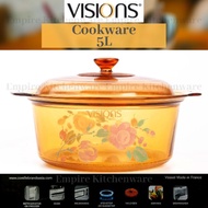 Visions 5L casserole Covered Dutch Oven Country Rose