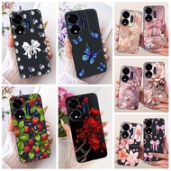 New Case For Itel P55 4G A666L A666LN / P55 5G P661N P665L / Power 55 5G Casing Popular Flower Butte