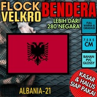 """] Patch Badge Emblem Flock Velcro Prepet Tactical Tactical National Flag - ALBANIA