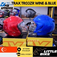 SG SELLER 🇸🇬PSB Approved Trax TR03ZR race motorcycle open face Helmet