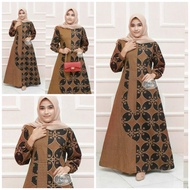 Gamis original Gamis batik kombinasi wanita terbaru all size dan jumbo