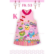 2Y 3Y - SHOPKINS CHEONGSAM DRESS FOR GIRLS FLOKIDS FK53