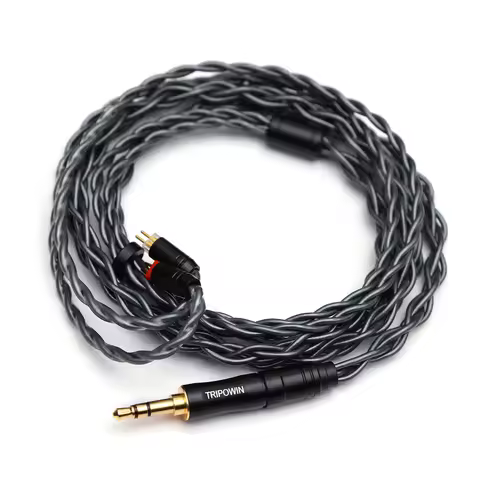 Tripowin Noire Earphone Cable 4Core 24AWG OCC Upgraded HiFi Audio Detachable 3-in-1 2.5mm/3.5mm/4.4m