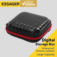 Essager Mini Portable Earphone bag Headphone USB Cable Case Storage Box Wallet Carrying Pouch Bag Ea