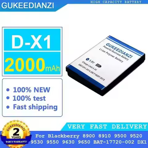 Safe 2000mAh For Blackberry 8900 8910 9500 9520 9530 9550 9630 9650 Bat-17720-002 DX1 Mobile Phone B