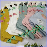 5 Pairs Donut Design Printed Teens Socks 100% Pure Cotton Material Fit For 10 to 16Years Old Women