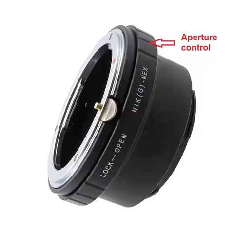 NIK(G)-NEX NIK F-Sony FE Mount Adapter Ring with Aperture Control for Nikon F mount lens to Sony E m