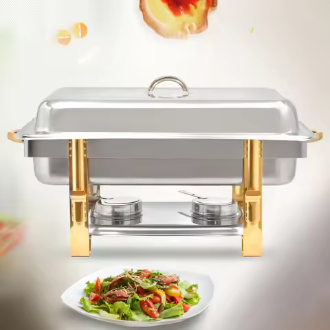 9L Stainless Steel Food Warmer Chafing Dish Heat Tank Food Insulation for Hotel Catering Buffet Part