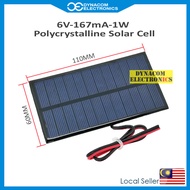 6V-167mA-1W 110x60x3MM Polycrystalline Solar Panel