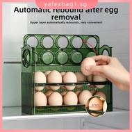 【YAFEXBAG】Refrigerator Side Door Egg Holder 30 Eggs Safe Plastic Storage Container Auto