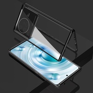For VIVO X80 / VIVO X80 Pro 5G Magnetic Case 360 Front+Back double-sided 9H Tempered Glass Case For