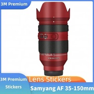 Untuk Samyang AF 35-150mm F2-2.8 FE Decal Vinyl Balut Filem Kanta Kamera Pelekat Badan Pelindung Kot