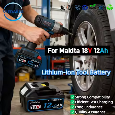 🌍Stable for makita 18V battery, compatible for 18v HR140D DDF487 DBO180Z DTD173 DGA404 DGA504 DTD171