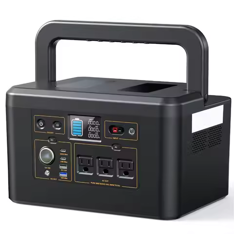 650W 1200W Peak Portable Power Station 576Wh Solar Generator Battery Backup, Custom