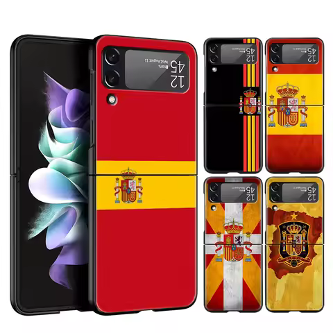 Luxury Phone Case For Samsung Galaxy Z Flip 3 4 5 6 Hard Black Folding PC For Samsung Z Flip3 Flip4 