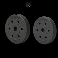 NARCIS Barbell Weight Plate, Coated Surface Weight Marked Cast Iron Weight Plate, Solid Solid black 