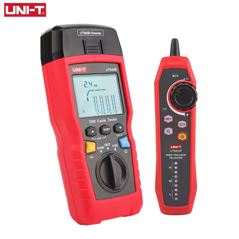UNI-T Network Cable Tester RJ45 RJ11 UT685B KIT TDR Cable Tracker Lan Tester Wiring Detector POE Det