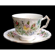 Aynsley 🇬🇧 Made in England Wild Tudor Crocus Shape Cup & Saucer