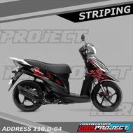 SUZUKI ADDRESS 110 striping sticker ADDRESS motorcycle motorcycleSUZUKI sticker variation Racing D-0