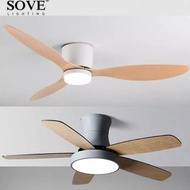 Kipas Angin Gantung Plafon Smart Ceiling Fan 42 Inch / 52 Inch 2 in 1 Lampu LED Light With Remote Wi
