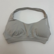 Dfyne Impact Sports Bra With Logo Women Seamless Halter Neck Strap Bra Padded Open Back Yoga Top Bra