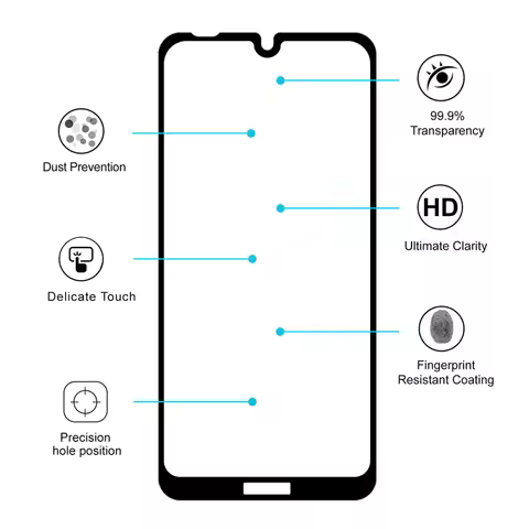 Hat-Prince For Nokia 2.2 Phone Full Screen Film 2.5D 9H Tempered Glass Protector