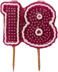 Party Girl - Glitter Purple 18th Birthday Candle