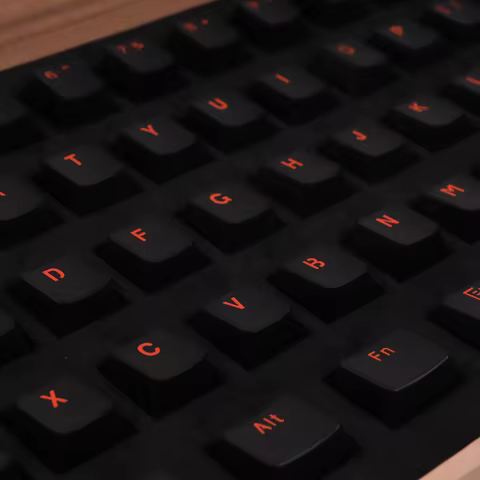 104 Keys ABS Keycaps Black with Orange Letters OEM for 61 87 104 Mechanical Keyboard AKKO FUN60Pro A