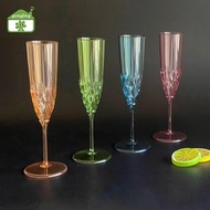 [Gong] Retro Imitation Glass European Plastic  Glass  Glass Goblet Retro Red  Goblet Carved Embossed