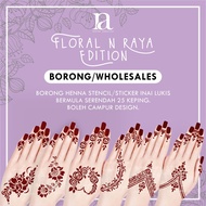 BORONG/WHOLESALES HENNA STENCIL STICKER INAI LUKIS (Boleh mix design) by Nieyda Abdullah