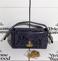 Vivienne Westwood 西太后 中號蛇皮灰色腋下包