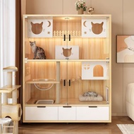 Cat Villa Customization Service Self Pickup Tempered Glass Cat Villa Cat House Large pet house with 