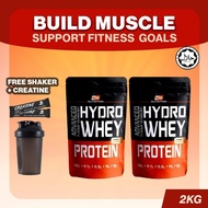 (Free Shaker + Creatine) BS Nutrition Hydro Whey Protein 2kg, High Protein Lean Muscle, HALAL